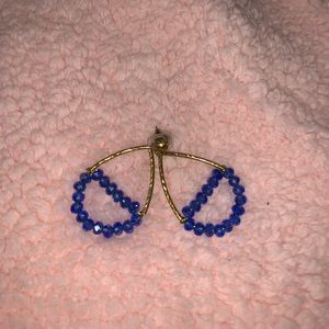 Gold and blue earrings